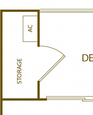 Residence 1 - 1 Bedroom 1 Bath Floor Plan Layout - 652 Square Feet